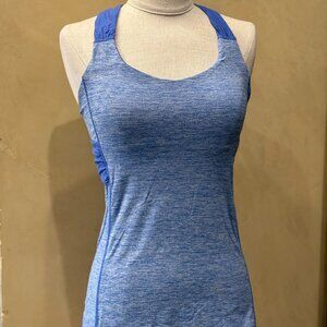 Lululemon Periwinkle/Blue Tank Top with Cute Accent Back & Built in Bra, Size 6